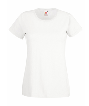 T-SHIRT VALUEWEIGHT DONNA  - FRUIT OF THE LOOM bianco